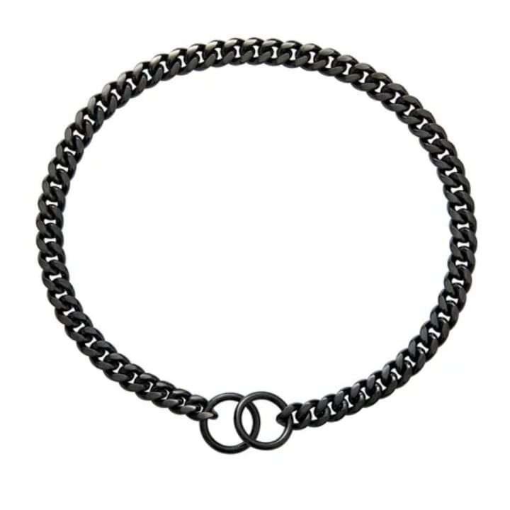 COLLAR DE AHOGO MARTILLADA NEGRA 50CM
