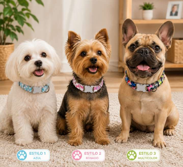 COLLAR PARA MASCOTAS X6 FIGURAS GRANDE