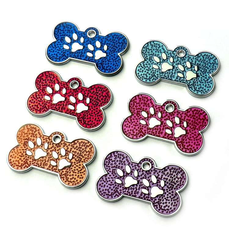 PLACA HUESO HUELLAS COLOR 3CM